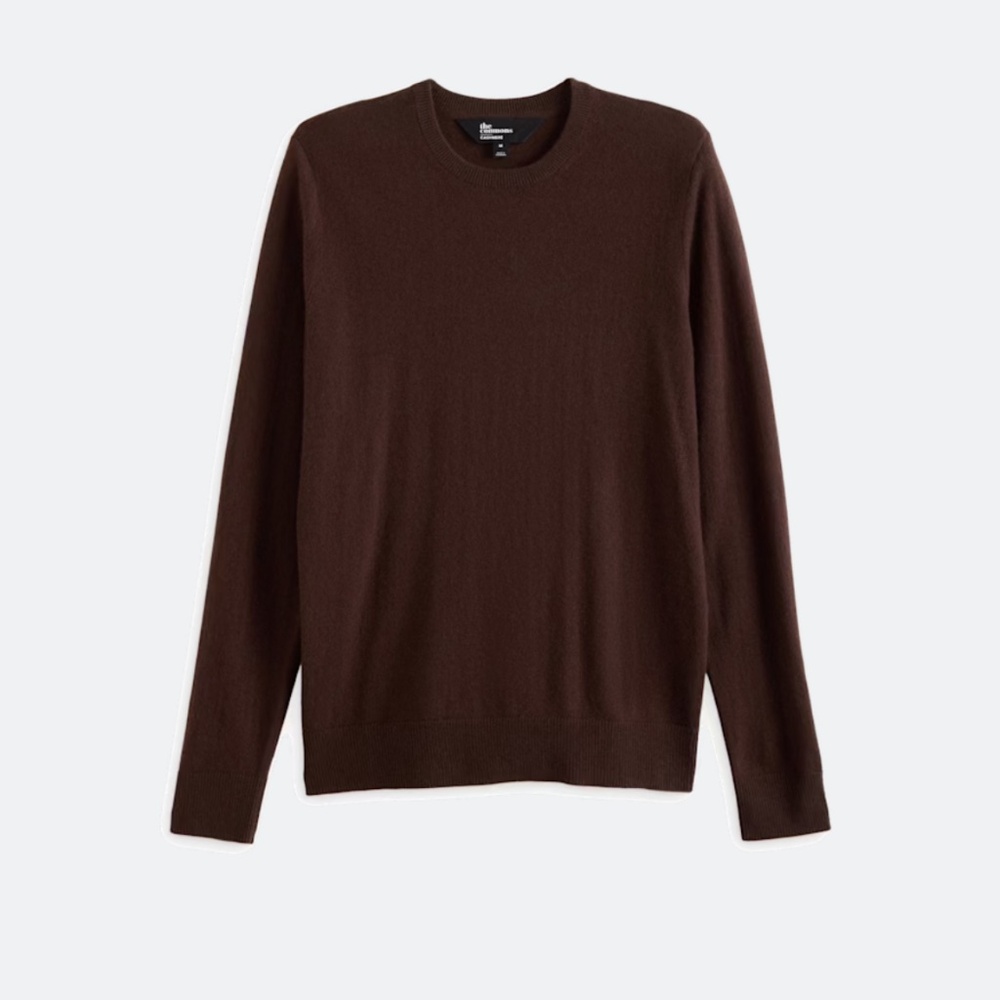 NWT The Commons Fletcher 100% Cashmere Crewneck Sweater Men’s XL Brown